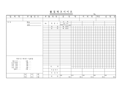 품질체크시이트2 품질체크시이트2